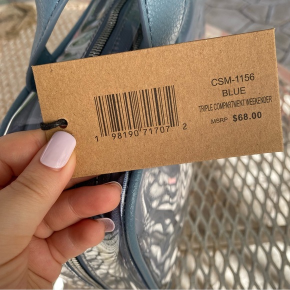 NWT Steve Madden woman's transparent cosmetic bag size medium/ Large - Picture 7 of 9